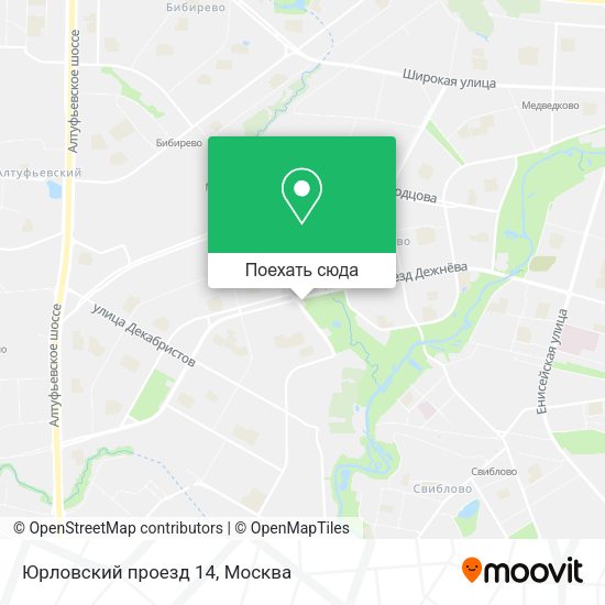 Карта Юрловский проезд 14