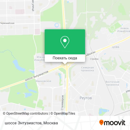 Карта шоссе Энтузиастов