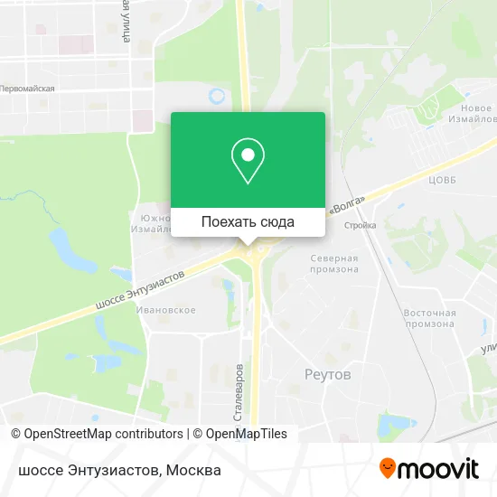 Карта шоссе Энтузиастов