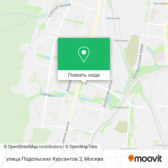 Карта улица Подольских Курсантов 2