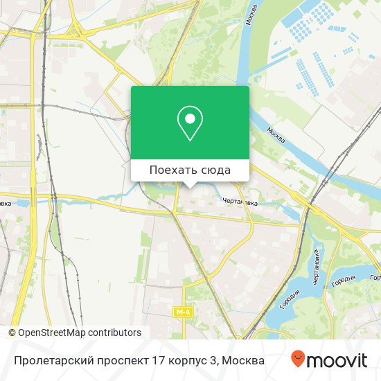 Карта Пролетарский проспект 17 корпус 3