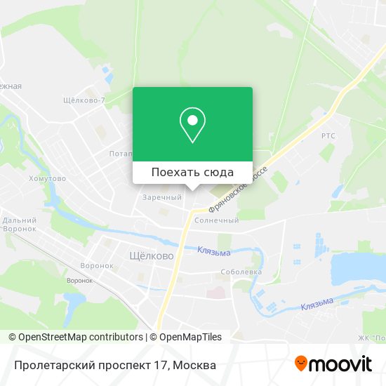 Карта Пролетарский проспект 17