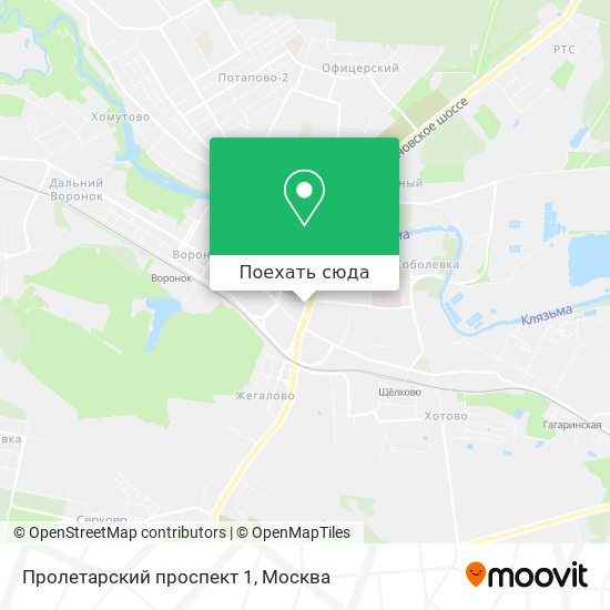 Карта Пролетарский проспект 1
