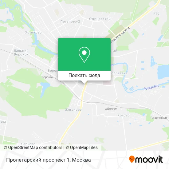 Карта Пролетарский проспект 1