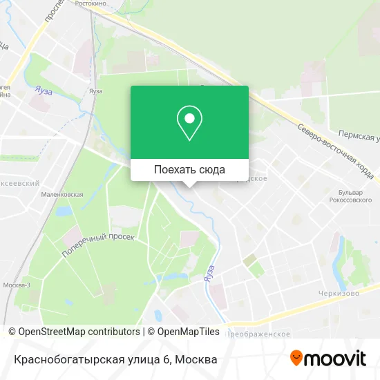 Карта Краснобогатырская улица 6