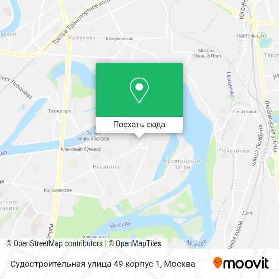 Карта Судостроительная улица 49 корпус 1