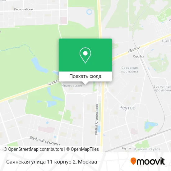 Карта Саянская улица 11 корпус 2