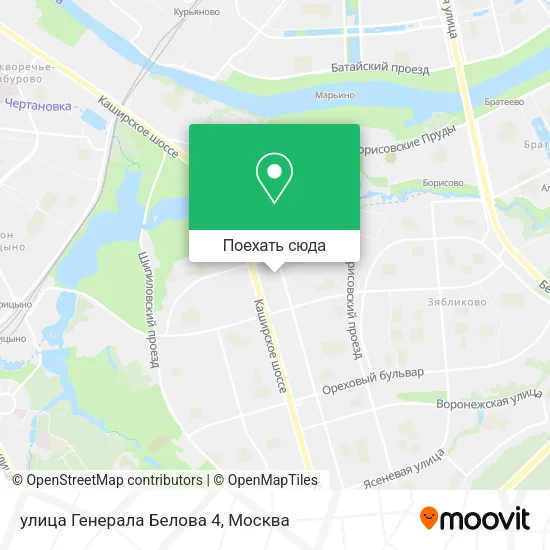 Карта улица Генерала Белова 4