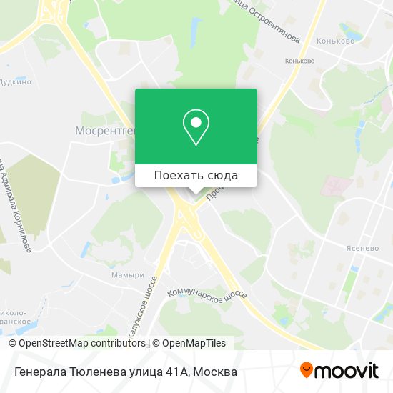 Станция метро генерала тюленева на карте москвы схема метро