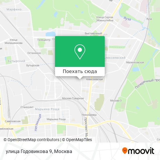 Карта улица Годовикова 9
