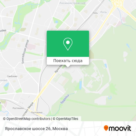 Карта Ярославское шоссе 26
