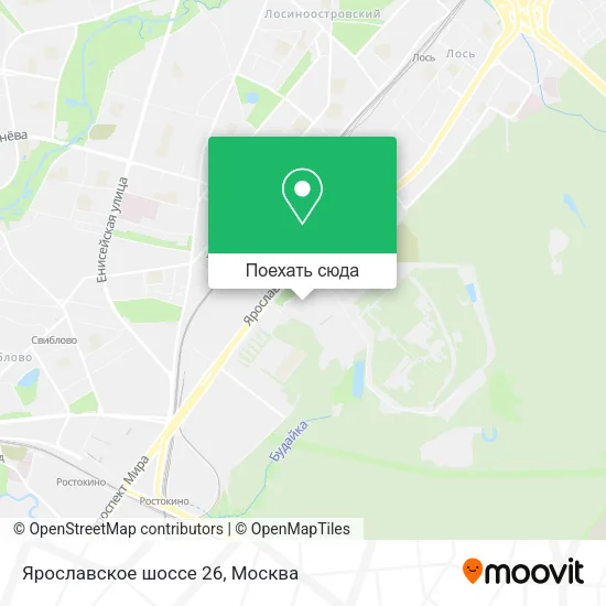Карта Ярославское шоссе 26