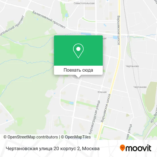 Карта Чертановская улица 20 корпус 2