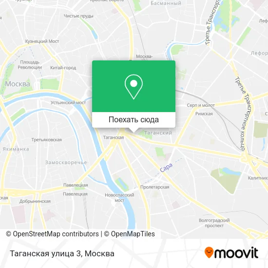Карта Таганская улица 3