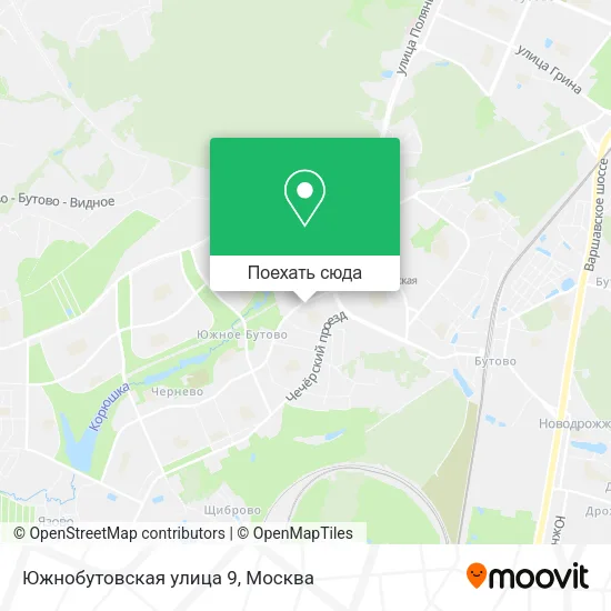 Карта Южнобутовская улица 9