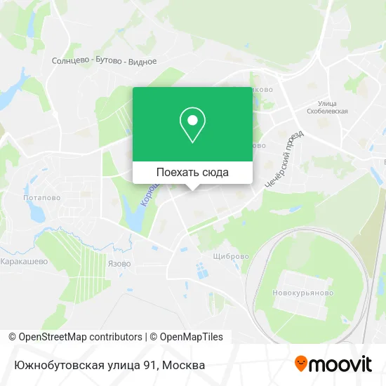 Карта Южнобутовская улица 91