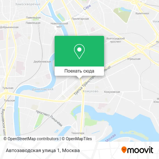 Карта Автозаводская yлица 1
