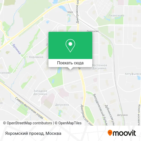 Карта Яхромский проезд