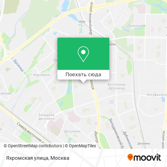 Карта Яхромская улица