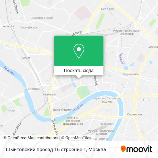Карта Шмитовский проезд 16 строение 1