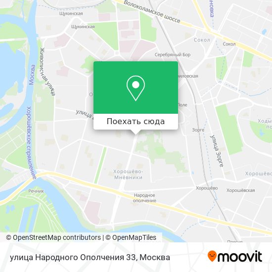 Ул народного ополчения карта москвы