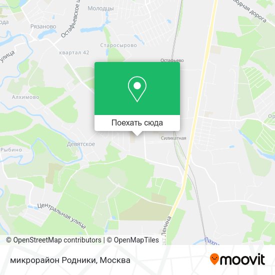 Карта микрорайон Родники