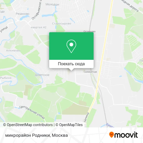 Карта микрорайон Родники