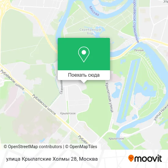 Карта улица Крылатские Холмы 28