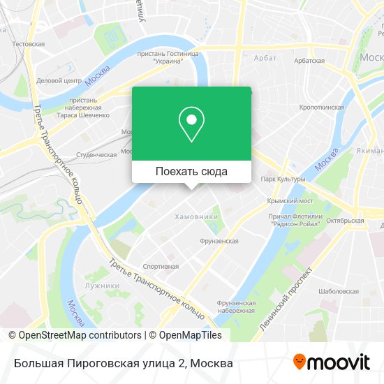 Карта Большая Пироговская улица 2