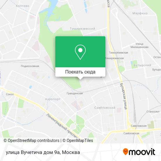 Карта улица Вучетича дом 9а