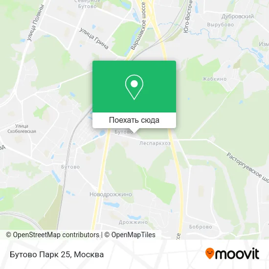 Карта Бутово Парк 25