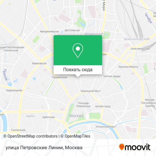 Карта улица Петровские Линии