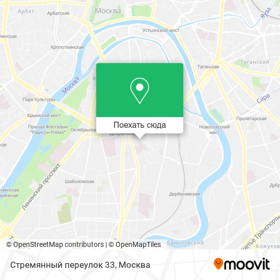 Карта Стремянный переулок 33