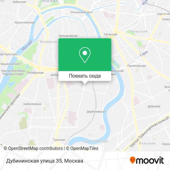 Карта Дубининская улица 35