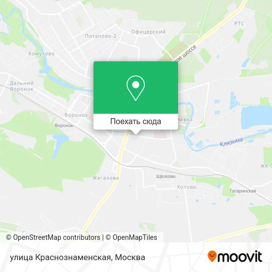 Карта улица Краснознаменская
