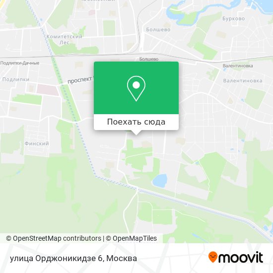 Карта улица Орджоникидзе 6
