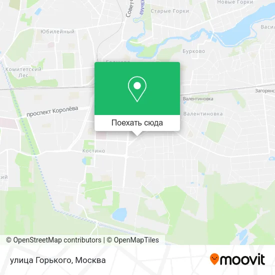 Карта улица Горького