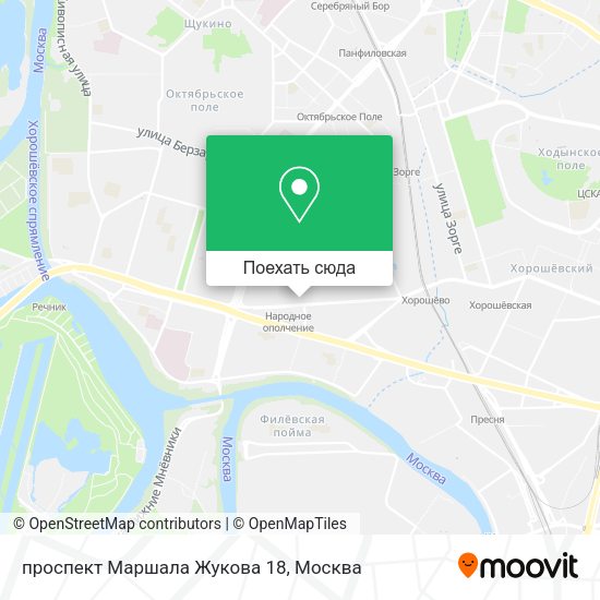 Карта проспект Маршала Жукова 18