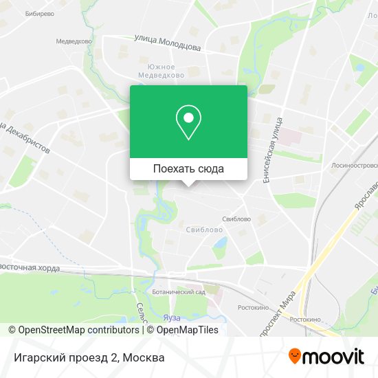 Свиблово где находится. Игарский проезд.