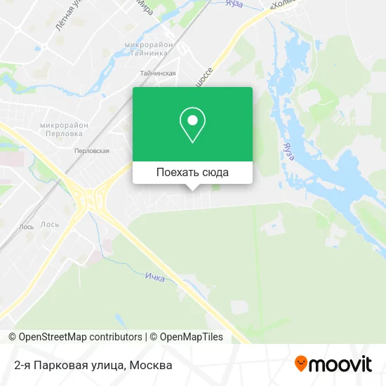 Карта 2-я Парковая улица