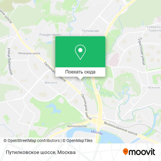 Карта Путилковское шоссе
