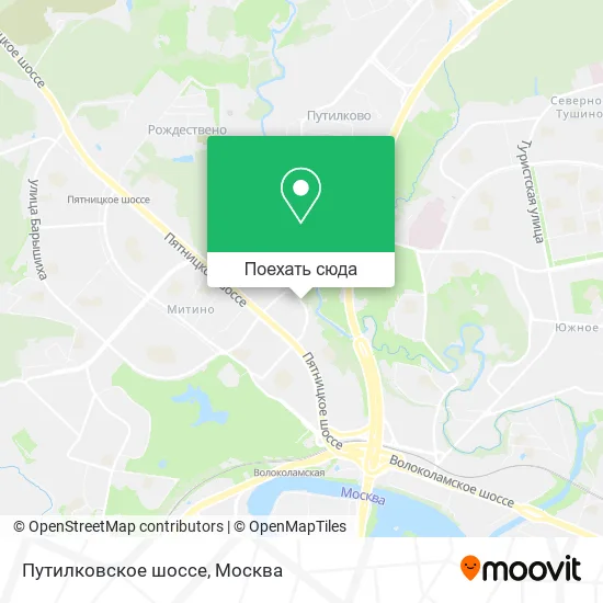 Карта Путилковское шоссе