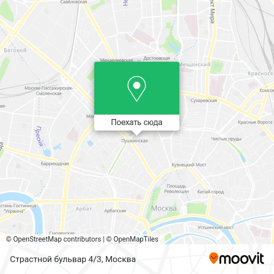 Карта Страстной бульвар 4/3