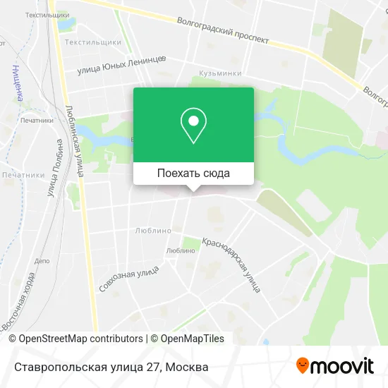 Карта Ставропольская улица 27