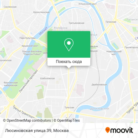 Карта Люсиновская улица 39