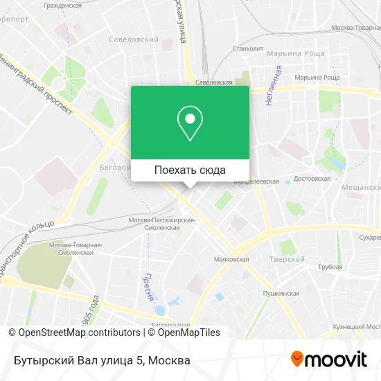 Карта Бутырский Вал улица 5