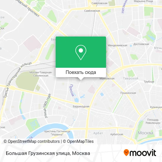 Карта Большая Грузинская улица