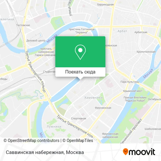 Карта Саввинская набережная