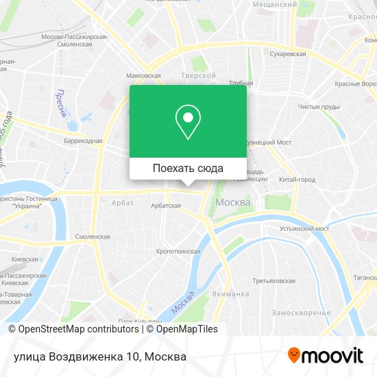 Карта улица Воздвиженка 10
