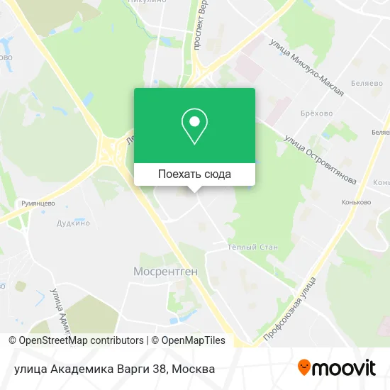 Карта улица Академика Варги 38